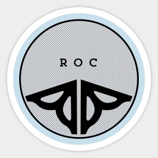 Rochester flower logo - wedge Sticker